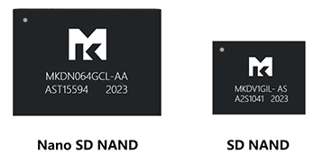 SD NAND是储存卡的延伸，可直接贴片，又名贴片式TF卡、SD Flash 等，其内部集成高性能的闪存控制器，兼容 SD 协议，满足客户小型化、差异化、高可靠性的设计需求。
